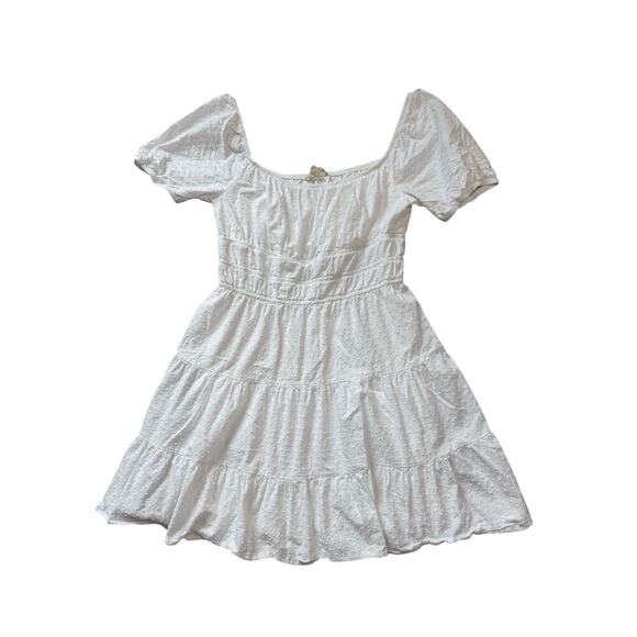 Altar'd State White polka dot Dress, size women's Medium, Elastic neckline - Picture 2 of 8